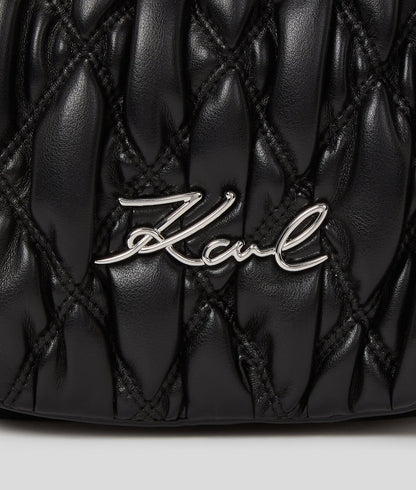 KarlLagerfeld Ksignature Kuilt Shoulder Bag Black