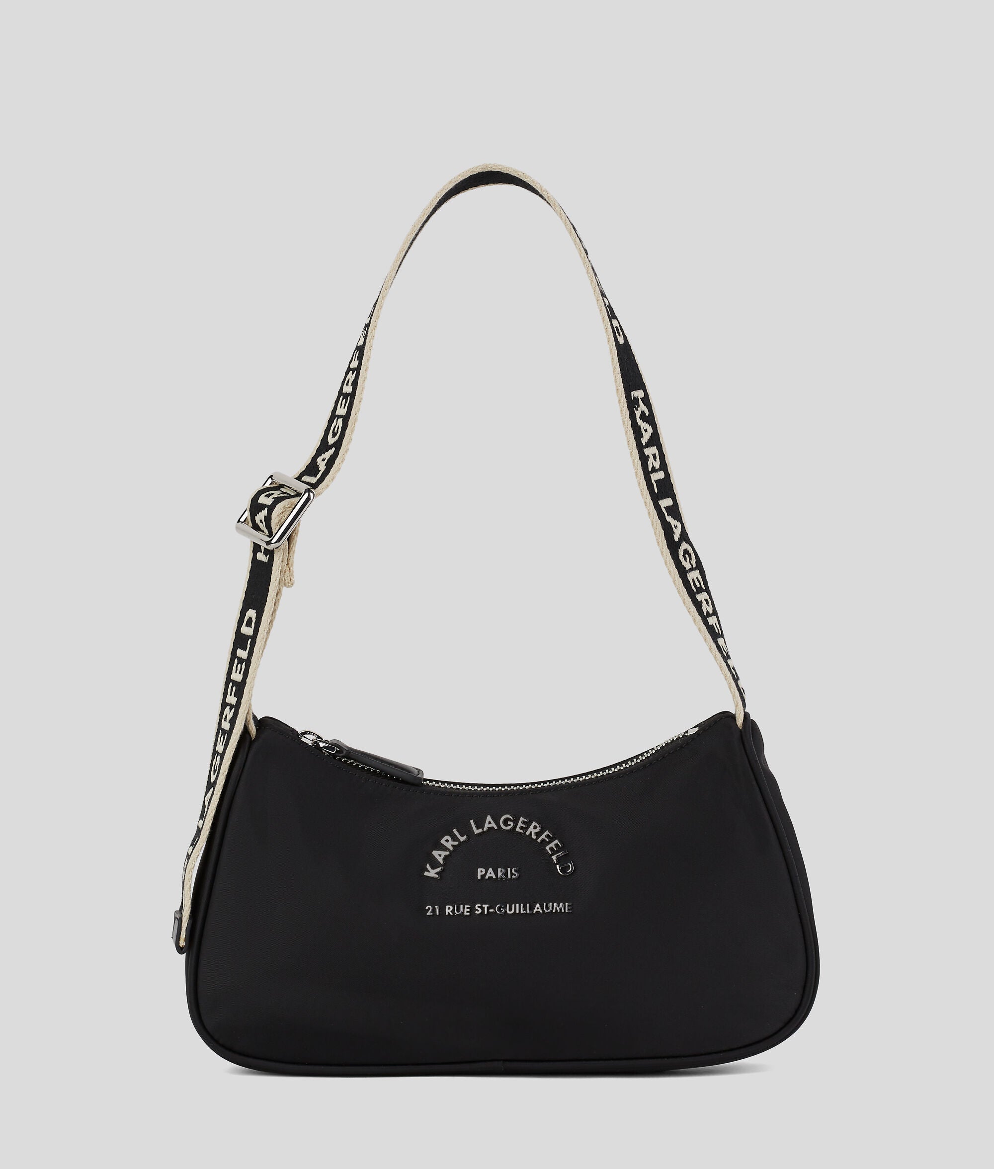 Rue St-Guillaume Metal Logo Shoulder Bag Black Black