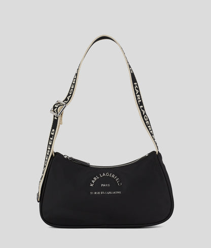 Rue St-Guillaume Metal Logo Shoulder Bag Black Black