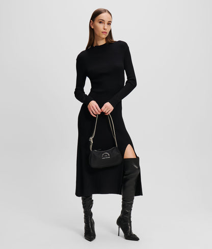 Rue St-Guillaume Metal Logo Shoulder Bag Black Black