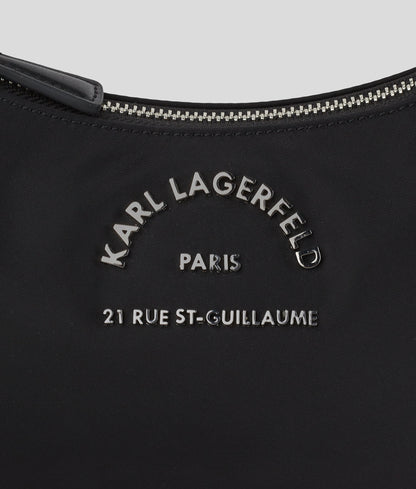 Rue St-Guillaume Metal Logo Shoulder Bag Black Black