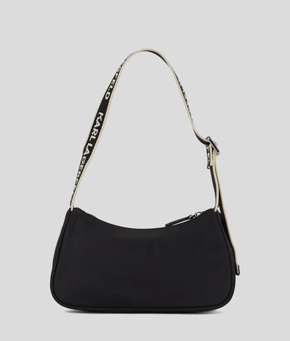 Rue St-Guillaume Metal Logo Shoulder Bag Black Black