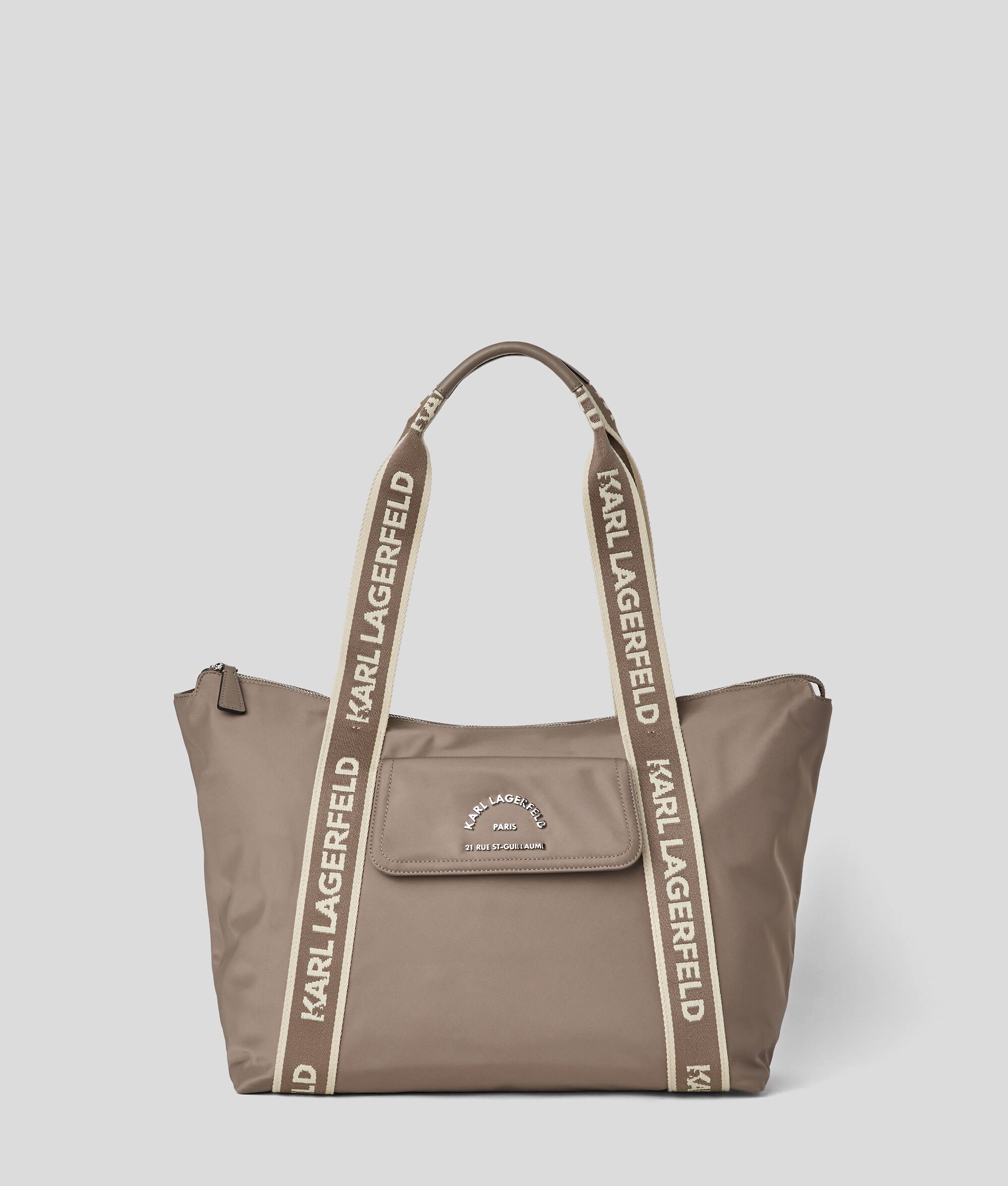 Rue St-Guillaume Metal Large Tote Bag Ash Grey Ash Grey