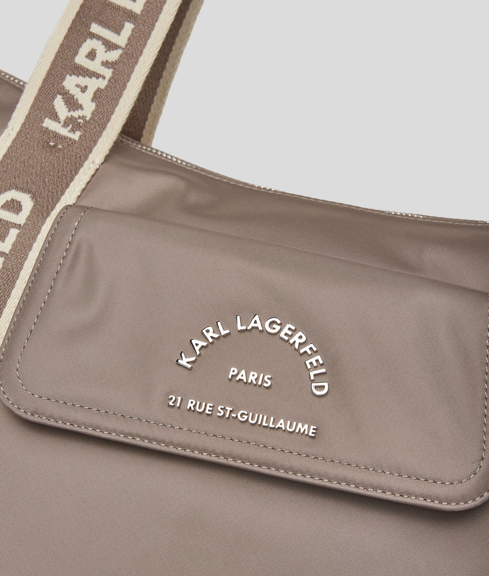 Rue St-Guillaume Metal Large Tote Bag Ash Grey Ash Grey