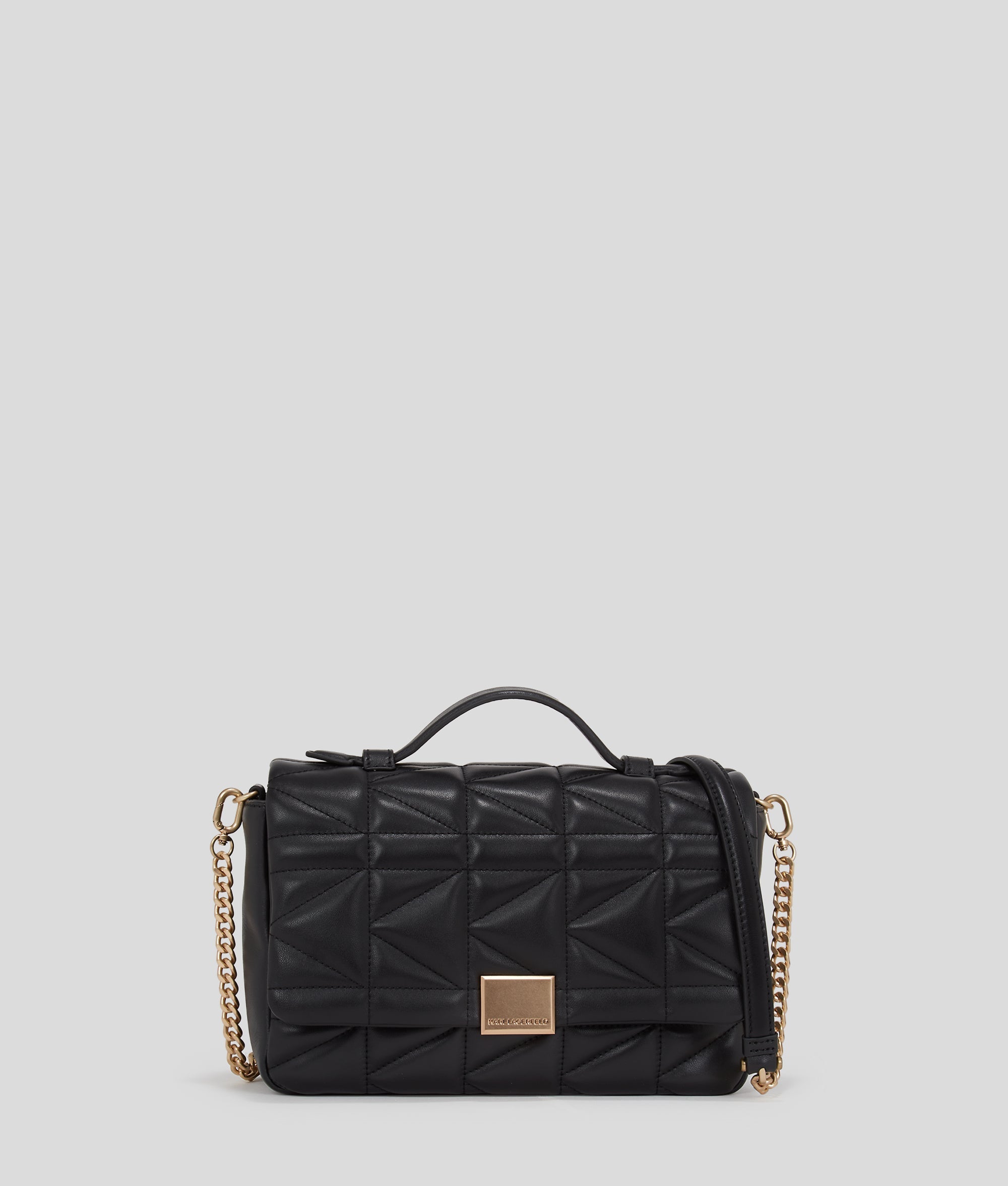 KarlLagerfeld Kkuilt Crossbody Top Handle Bag Black