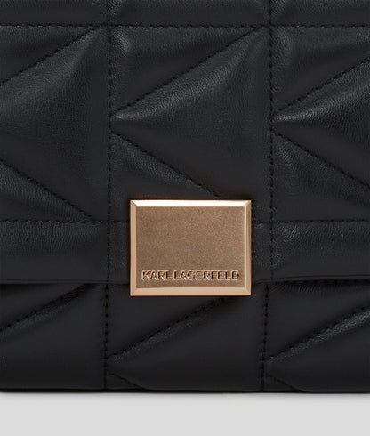 KarlLagerfeld Kkuilt Crossbody Top Handle Bag Black