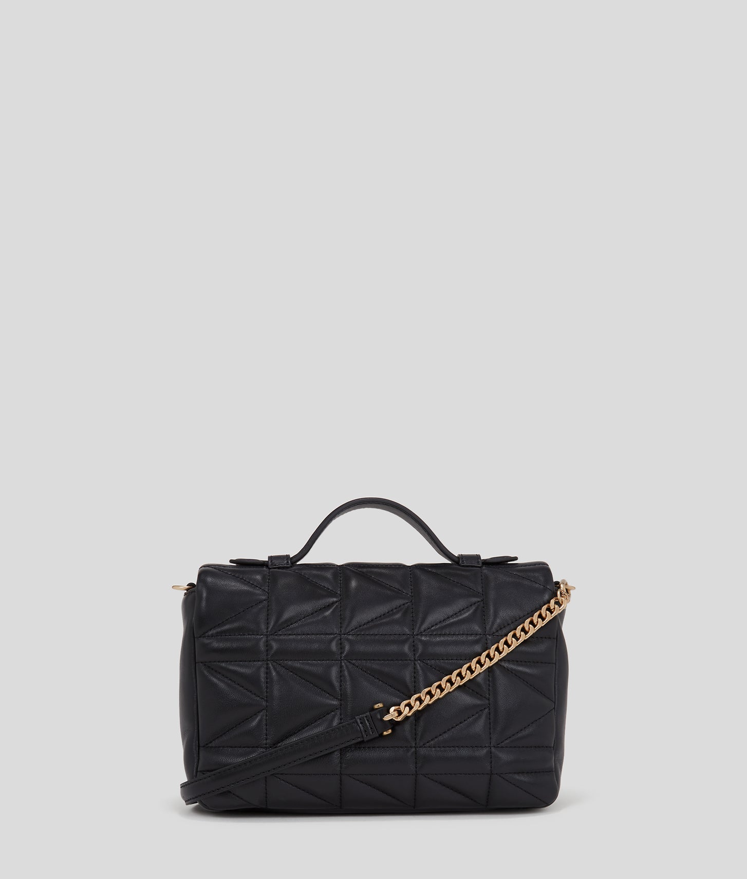 KarlLagerfeld Kkuilt Crossbody Top Handle Bag Black