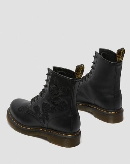 Dr Martens 1460 Vonda Mono Women'S Floral Boots - Black
