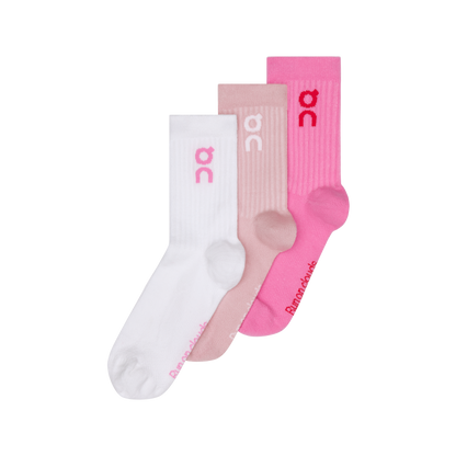 On Logo Sock High 3P Mauve | Raspberry