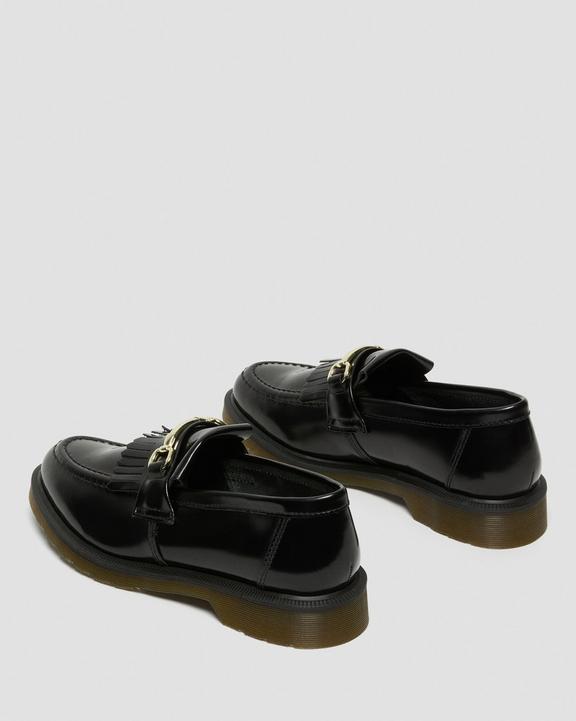Dr. Martens Adrian Snaffle Smooth Leather Kiltie Loafers Black - Womens