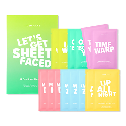 I Dew Care Let's Get Sheet Faced Sheet Mask Set