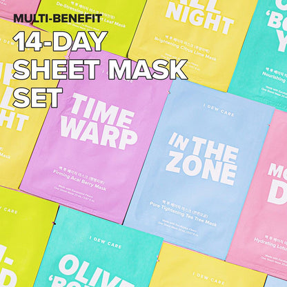 I Dew Care Let's Get Sheet Faced Sheet Mask Set