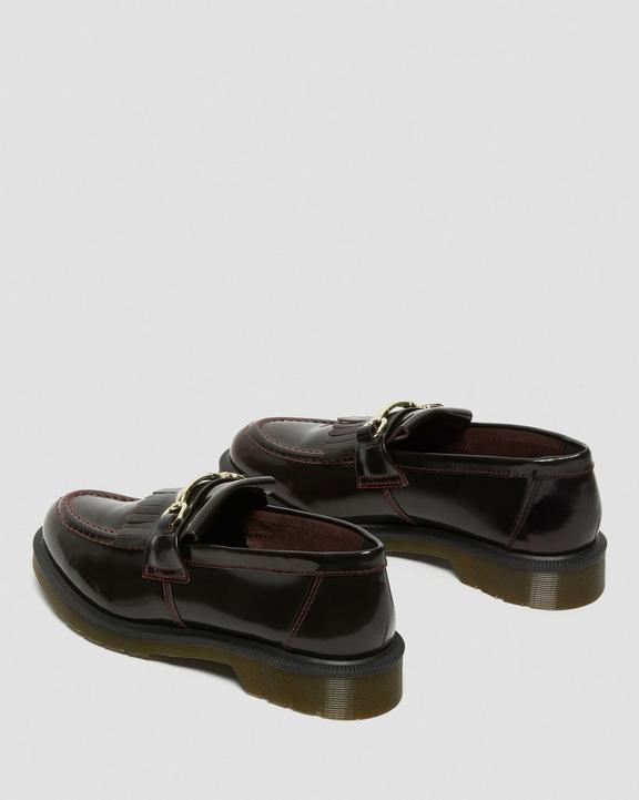 Dr. Martens Adrian Snaffle Smooth Leather Kiltie Loafers Cherry Red Arcadia - Mens