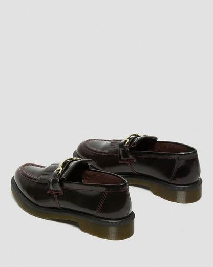 Dr. Martens Adrian Snaffle Smooth Leather Kiltie Loafers Cherry Red Arcadia - Womens