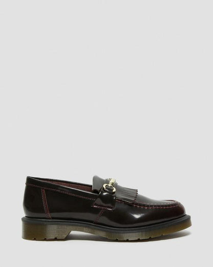 Dr. Martens Adrian Snaffle Smooth Leather Kiltie Loafers Cherry Red Arcadia - Mens