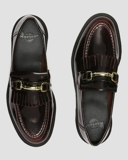 Dr. Martens Adrian Snaffle Smooth Leather Kiltie Loafers Cherry Red Arcadia - Mens