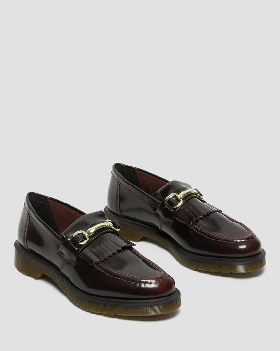 Dr. Martens Adrian Snaffle Smooth Leather Kiltie Loafers Cherry Red Arcadia - Mens