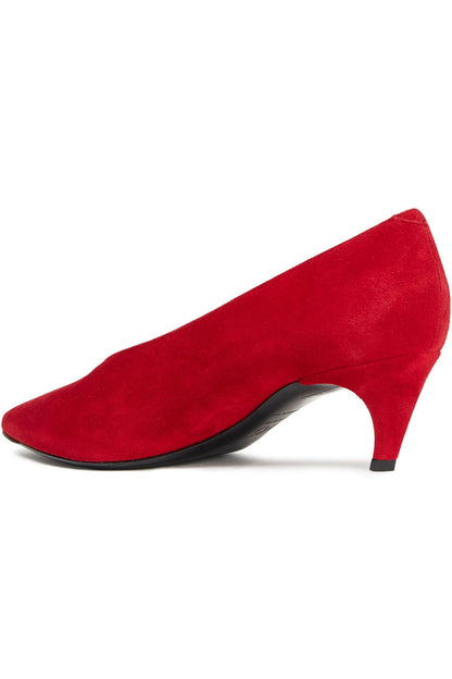 Roger Vivier Choc Real Suede Pumps Red Women's