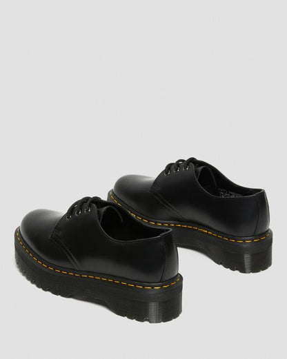 Dr Martens 1461 Smooth Leather Platform Shoes - Black