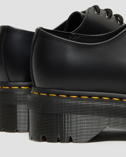 Dr Martens 1461 Smooth Leather Platform Shoes - Black