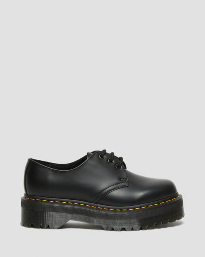 Dr Martens 1461 Smooth Leather Platform Shoes - Black