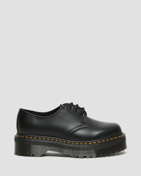 Dr Martens 1461 Smooth Leather Platform Shoes - Black
