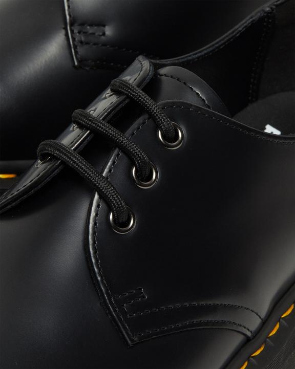 Dr. Martens 1461 Smooth Leather Platform Shoes Black - Womens