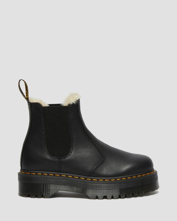 Dr. Martens 2976 Faux Fur Lined Platform Chelsea Boots Black - Mens