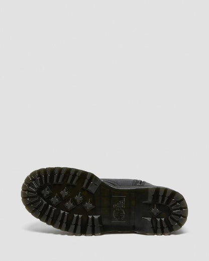 Dr. Martens Jadon Boot Leather Faux Fur Lined Platforms Black - Womens