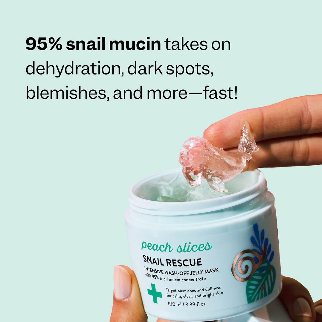 Peach Slices Snail Rescue Intensive Wash-Off Jelly Mask