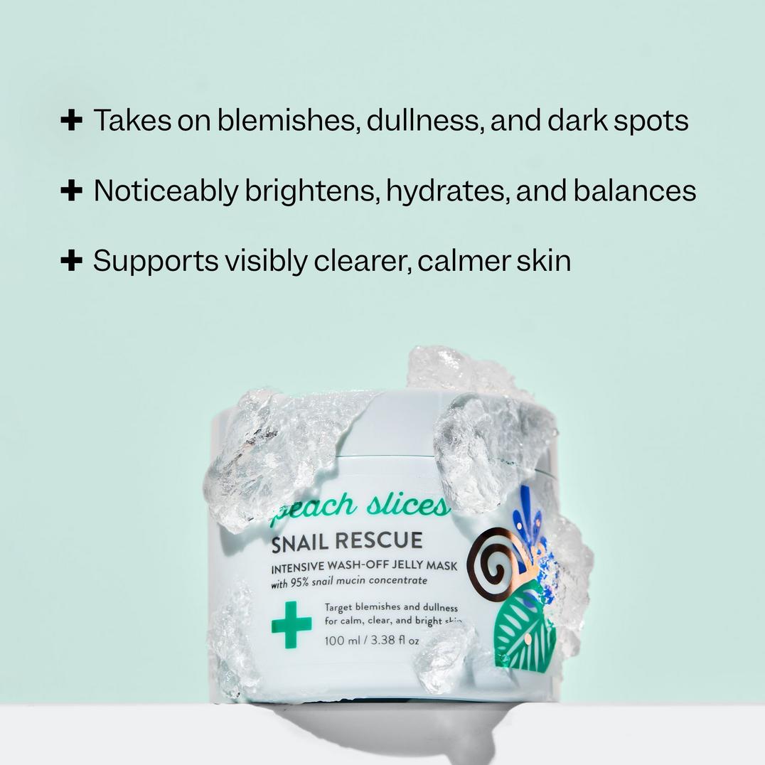 Peach Slices Snail Rescue Intensive Wash-Off Jelly Mask