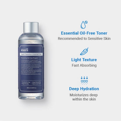 Klairs Supple Preparation Unscented Toner