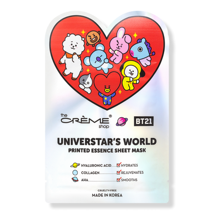 The Crme Shop BT21 Universtar's World Printed Essence Sheet Mask
