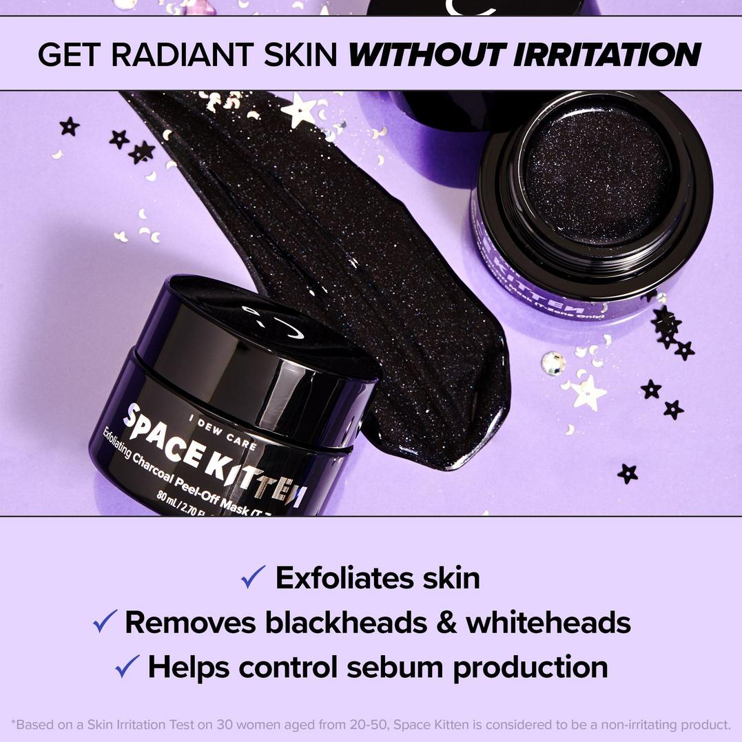 I Dew Care Space Kitten Exfoliating Charcoal Peel-Off Mask
