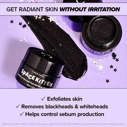 I Dew Care Space Kitten Exfoliating Charcoal Peel-Off Mask