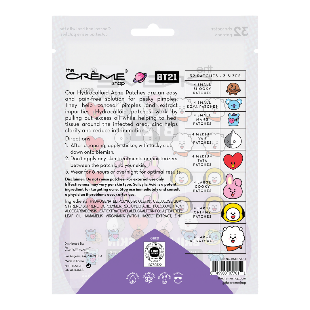 The Crme Shop BT21 Brilliant Skin Hydrocolloid Acne Patches