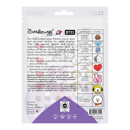 The Crme Shop BT21 Brilliant Skin Hydrocolloid Acne Patches