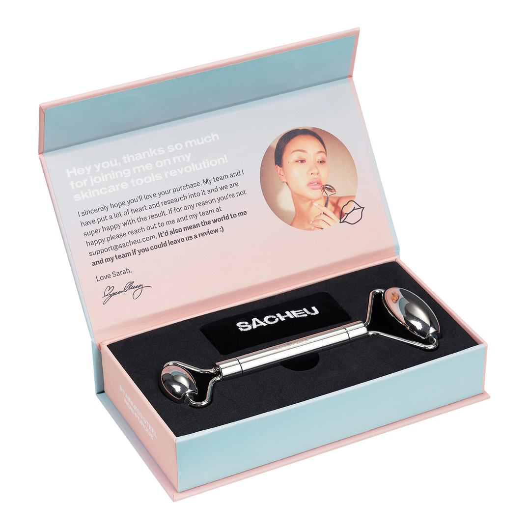 SACHEU Dual-Sided Stainless Steel Beauty Roller