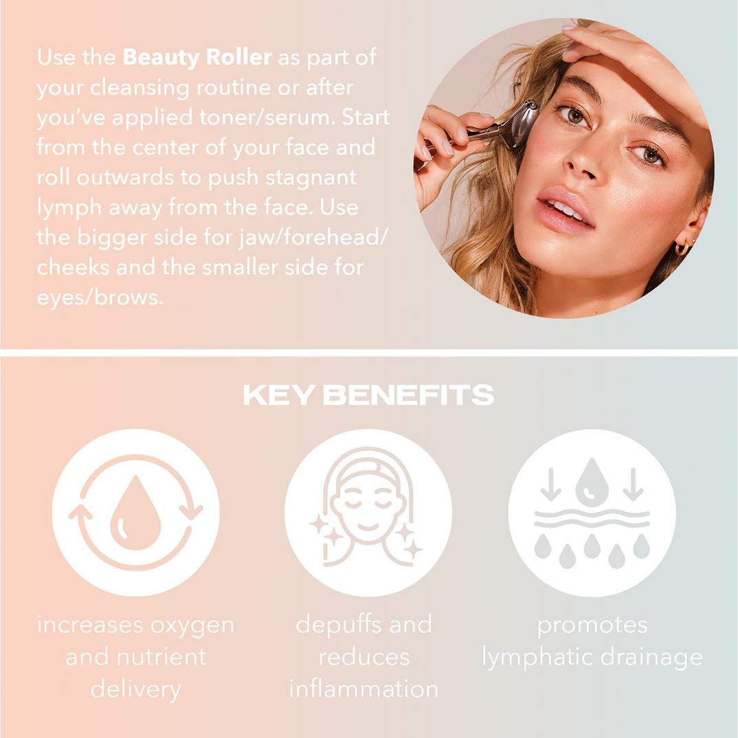 SACHEU Dual-Sided Stainless Steel Beauty Roller