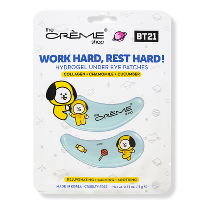 The Crme Shop Work Hard, Rest Hard! BT21 Chimmy Hydrogel Under Eye Patches