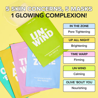 I Dew Care Let's Do This Sheet 5-Day Sheet Mask Set
