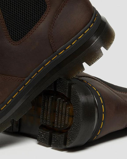 Dr. Martens Embury Crazy Horse Leather Casual Boots Brown - Womens