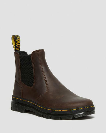 Dr. Martens Embury Crazy Horse Leather Casual Boots Brown - Womens