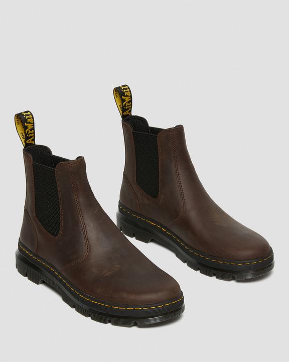 Dr. Martens Embury Crazy Horse Leather Casual Boots Brown - Womens