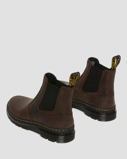 Dr. Martens Embury Crazy Horse Leather Casual Boots Brown - Womens