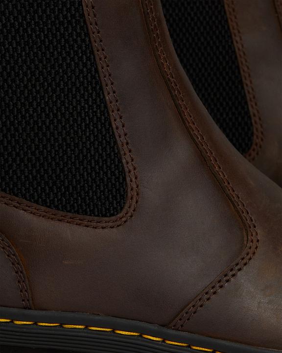 Dr. Martens Embury Crazy Horse Leather Casual Boots Brown - Womens