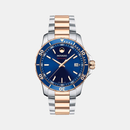 Movado Series 800 Men Quartz Blue Dial Analog Stainless Steel Watch 2600149