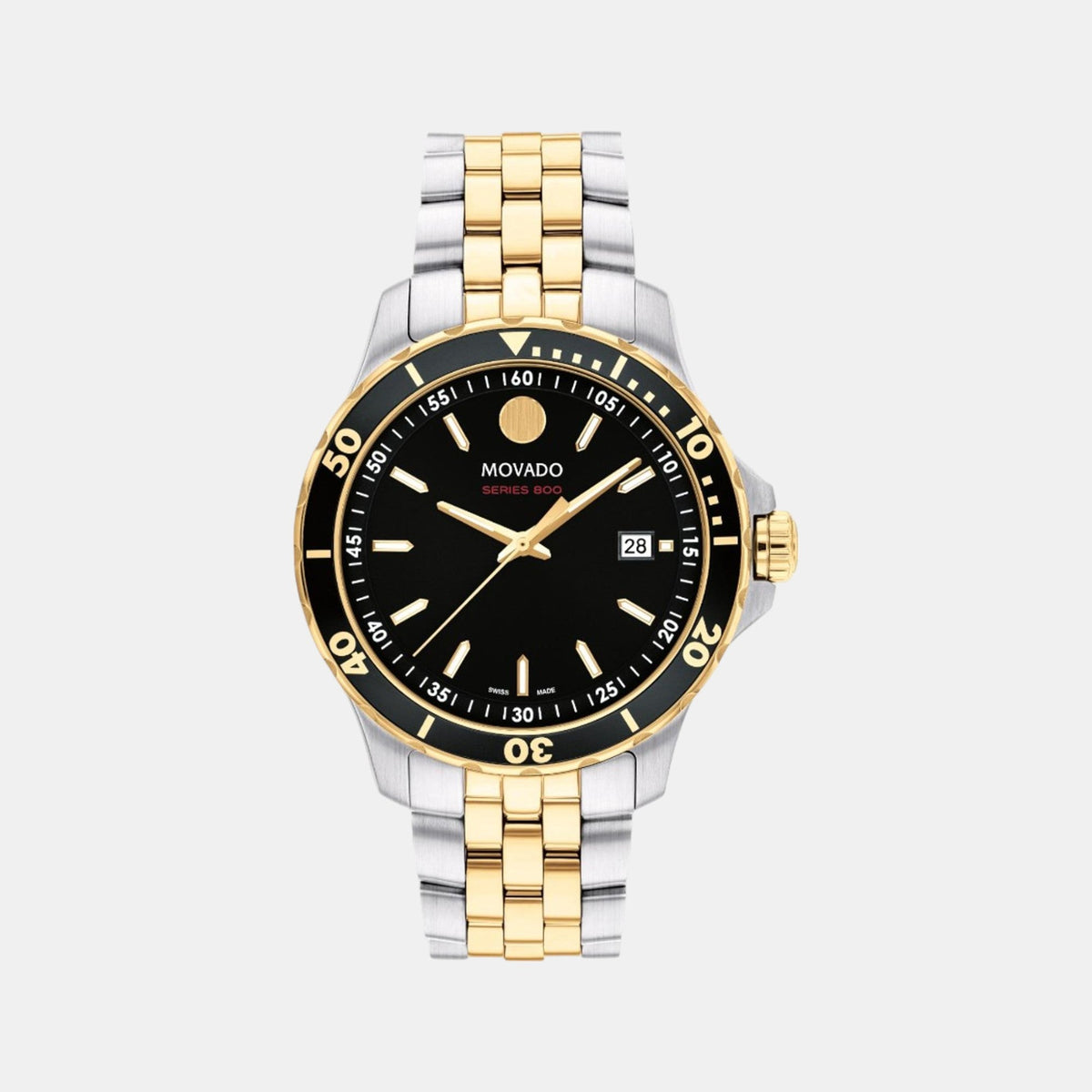 Movado Series 800 Men Quartz Black Dial Analog Stainless Steel Watch 2600182