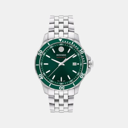 Movado Series 800 Men Quartz Green Dial Analog Stainless Steel Watch 2600184