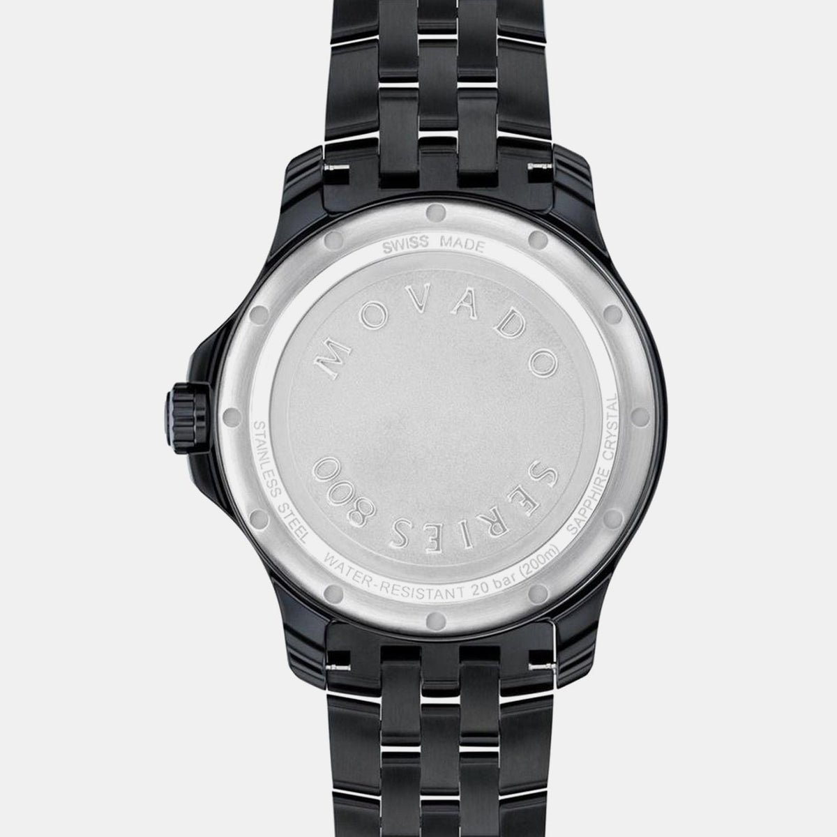 Movado Series 800 Men Quartz Black Dial Analog Stainless Steel Watch 2600186
